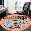 1pc Popeye Logo Office Round Area Rug, Bedroom Living Room Home Decor, Room Deco,  Offic a1016064