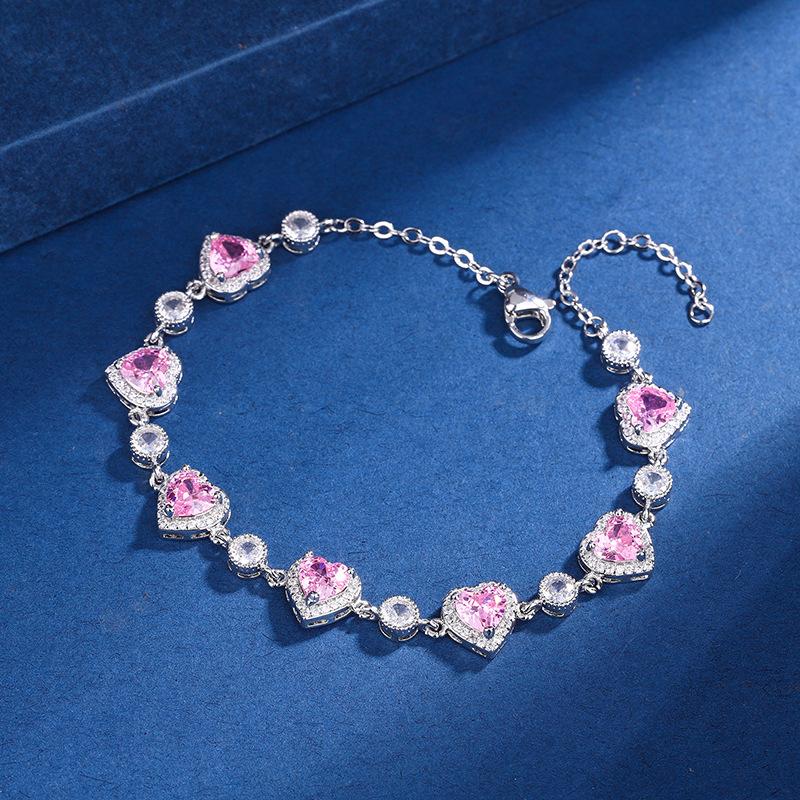 

Love Sakura Pink циркон браслет легкая роскошь, сладкий и универсальный