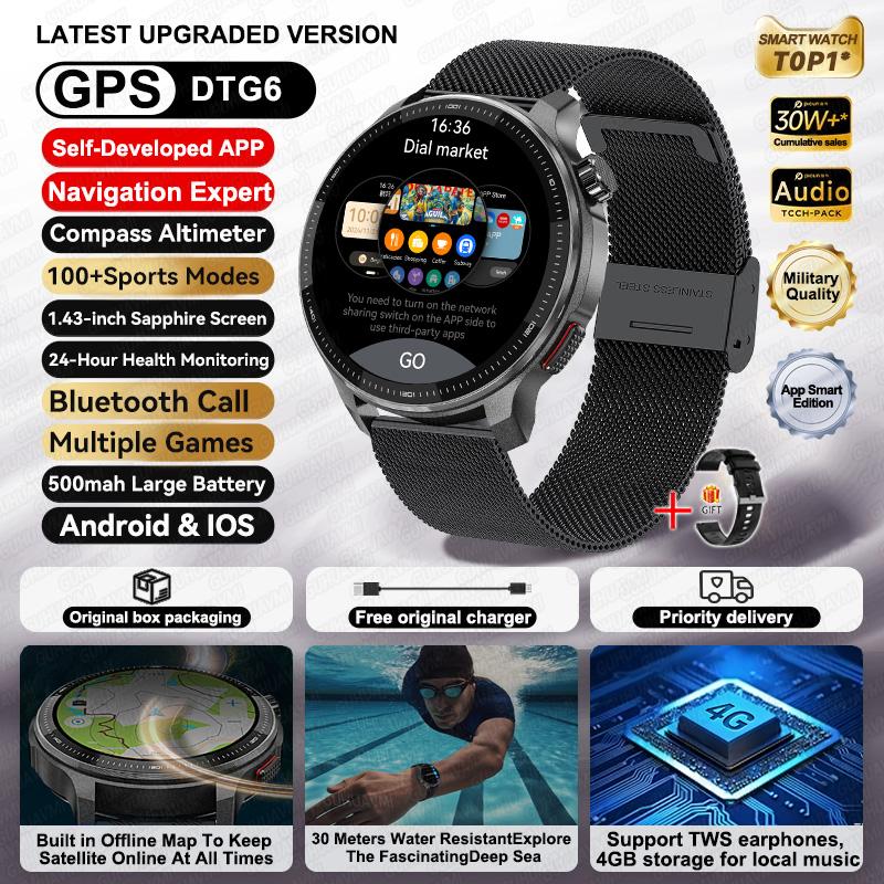 New Fashion GPS Navigation 4GB Big Memory Men Smart Watch APP Download TWS 3D Menu HD Call Sports Smart Watch For Men Women