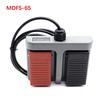 AT21-Foot Switch MDFS-65 Double Foot Pedal Switch Self-Reset With Wire 3A/220VAC