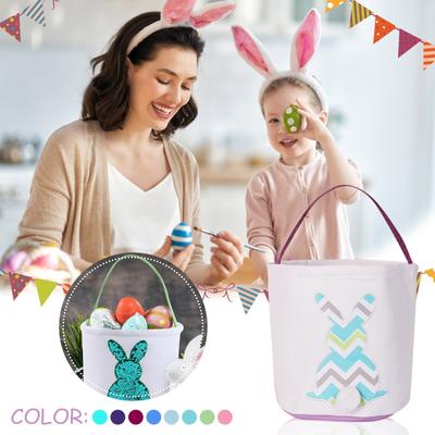 Kosz wielkanocny Festiwal Królik Płótno z nadrukiem Torba na prezenty Przenoszenie jaj Nadaje się do użytku na zewnątrz i na prezenty festiwalowe Torba na cukierki