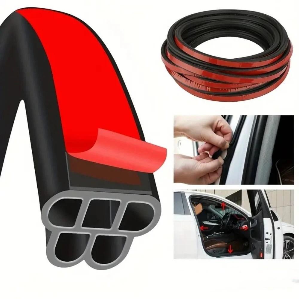 B/L Shape Door Weather Strips Soundproof Double Layer Sealing Protector Car