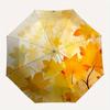 1pc Autumn Leaves Automatic Open/close Folding Compact Umbrella, 8-Rib Sturdy Canopy, Lightweight Portable, Everyday Use, Gift,028