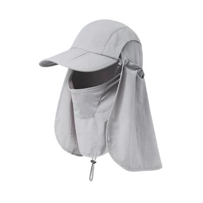 UV Protection UV Pollen with Detachable Neck Guard and Face Ideal for and Sun Protection Numbered Light [Palumbine] Men's 360-Degree Cap, 3-Way