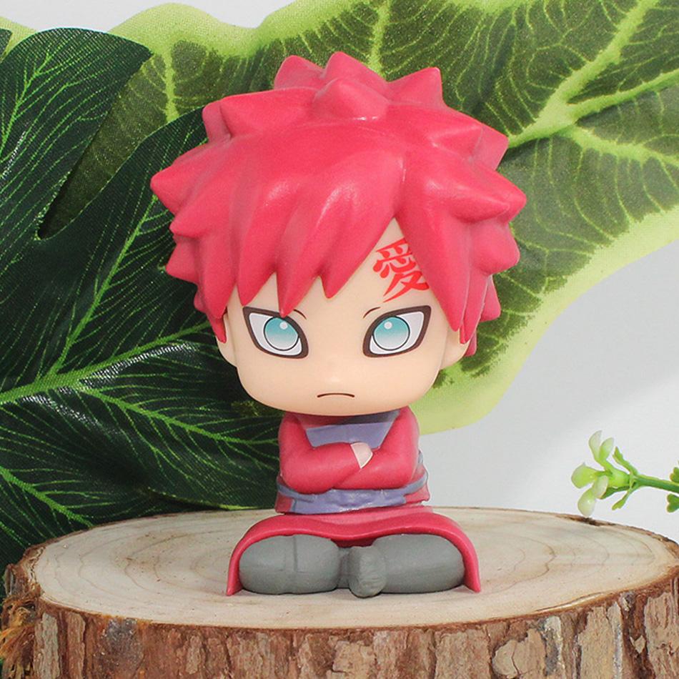 New Naruto Anime Q Version Uchiha Sasuke Kakashi Action Figure Namikaze Minato Gaara Statue Collection GK Model Gift Toys