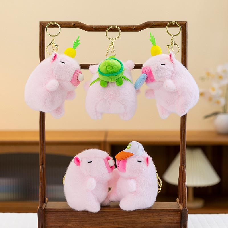 Toy Plush Capybara Keychain Accessory Figure Animal Pendant Gift Decoration