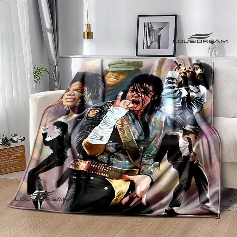 Michael Jackson Retro Druck Decken Picknickdecke Flanelldecke Weiche Gemütliche Decke Reise Decken Bettbezüge Geburtstagsgeschenk