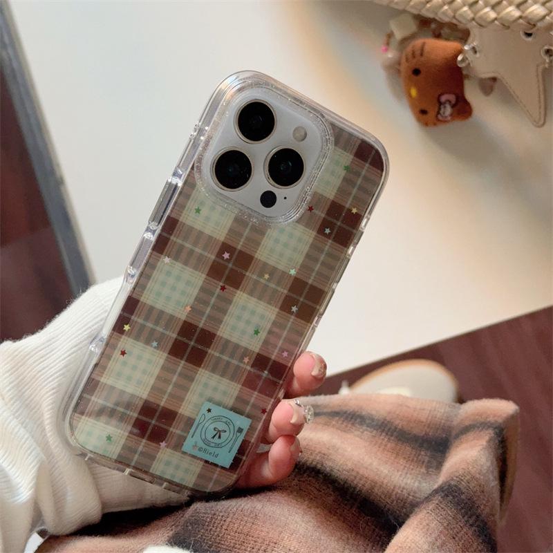 

Women s Brown Plaid Stars iPhone 17 Pro Max Case - Autumn/Winter Collection 15