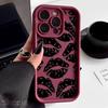 Black Lips Kiss Print Soft Silicone Phone Case For iPhone 16 15 Pro Max 14 13 12 11 Pro Max 7 8 15 Plus X XS XR Shockproof Cover