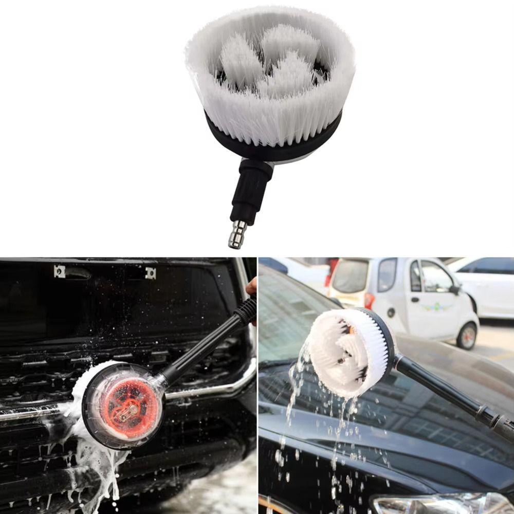 360-Degrees Rotation Rotary Wash Brush Round Brush Fan-Shaped Design Rotating Brush Durable Quick Connect