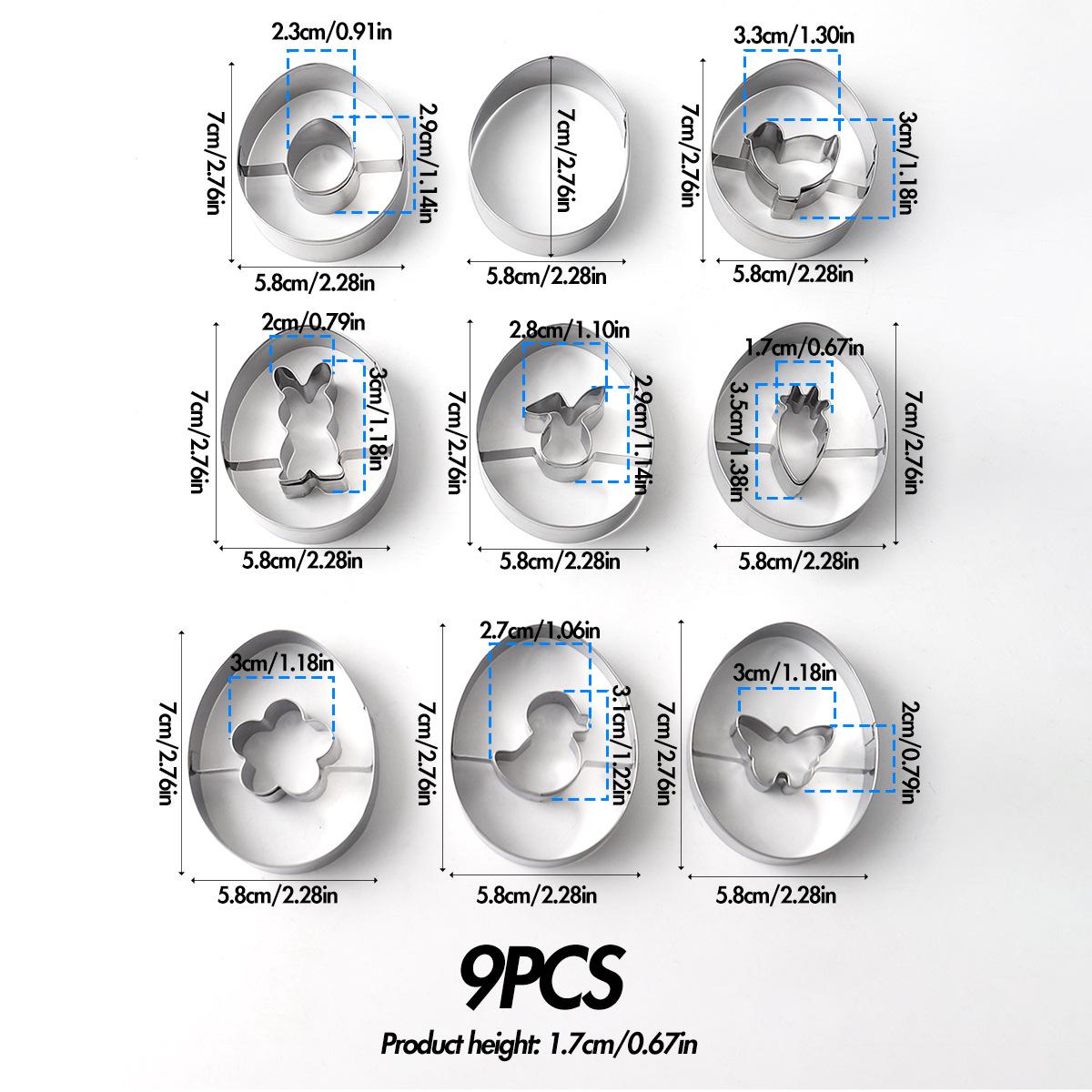 

Набор из 9 форм для рождественского печенья из нержавеющей стали для выпечки Original Color