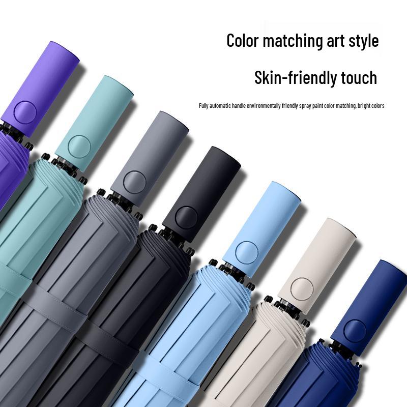 96-Rib XL Windproof Automatic Umbrella: Reinforced, UV Protected for Men & Women