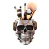 Cyberpunk Skull Resin Pen & Brush Holder Ornament