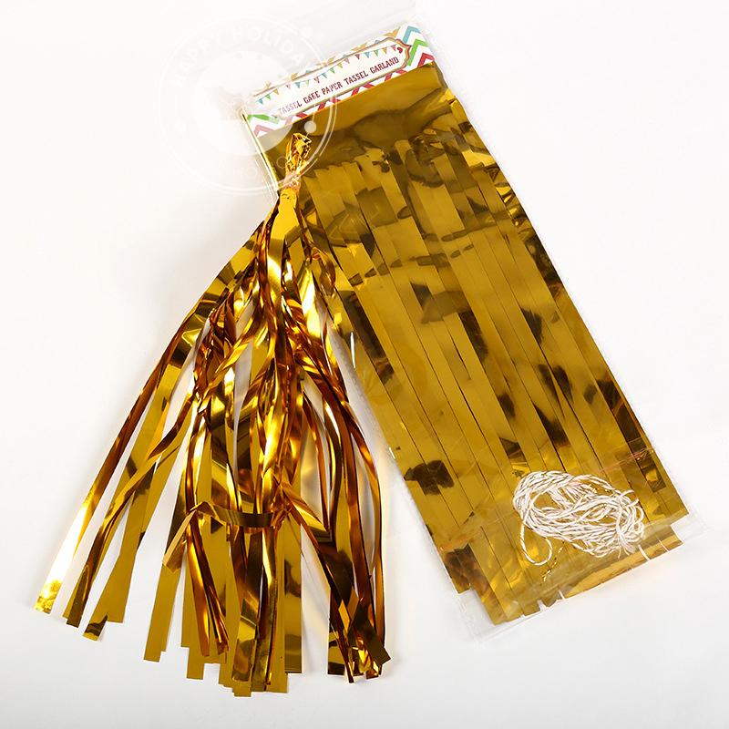 5Pcs/Packs Paper/Foil Tassel Diy Set Garland Ribbon Balloons Baby Shower Birthdays Party Wedding Decoration Balloon Accessories