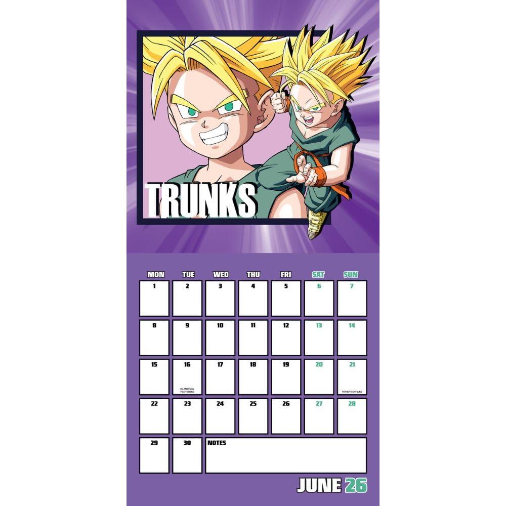 Dragon Ball Z 2026 Square Wall Calendar
