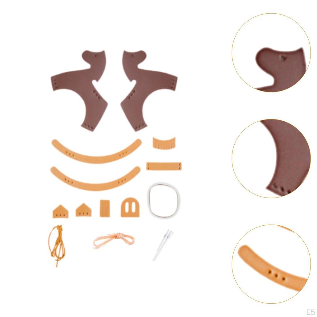 Bag Hanging Ornament Hand Embellishmenst Multifunction Cute PU Leather Pony Adornment Keychain