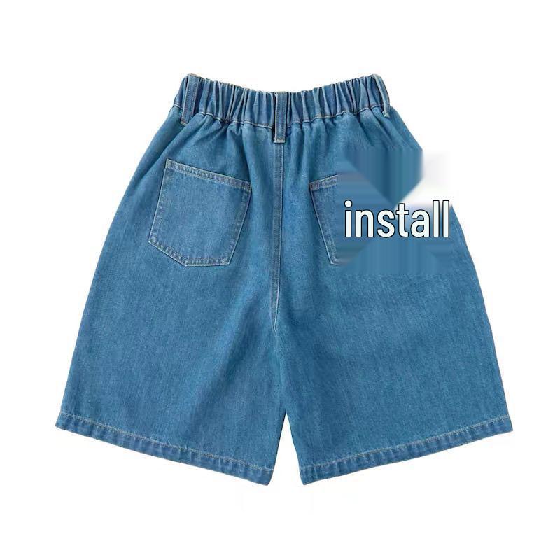 Trendy Girls' Mid-Length Denim Shorts - Casual, Classic & Versatile Fashion