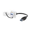 USB2.0 USB3.0 Screw Lock Waterproof USB Aviation Connector Socket Female To Male Industrial Data Extension Cable 0.3M 0.5M 1M