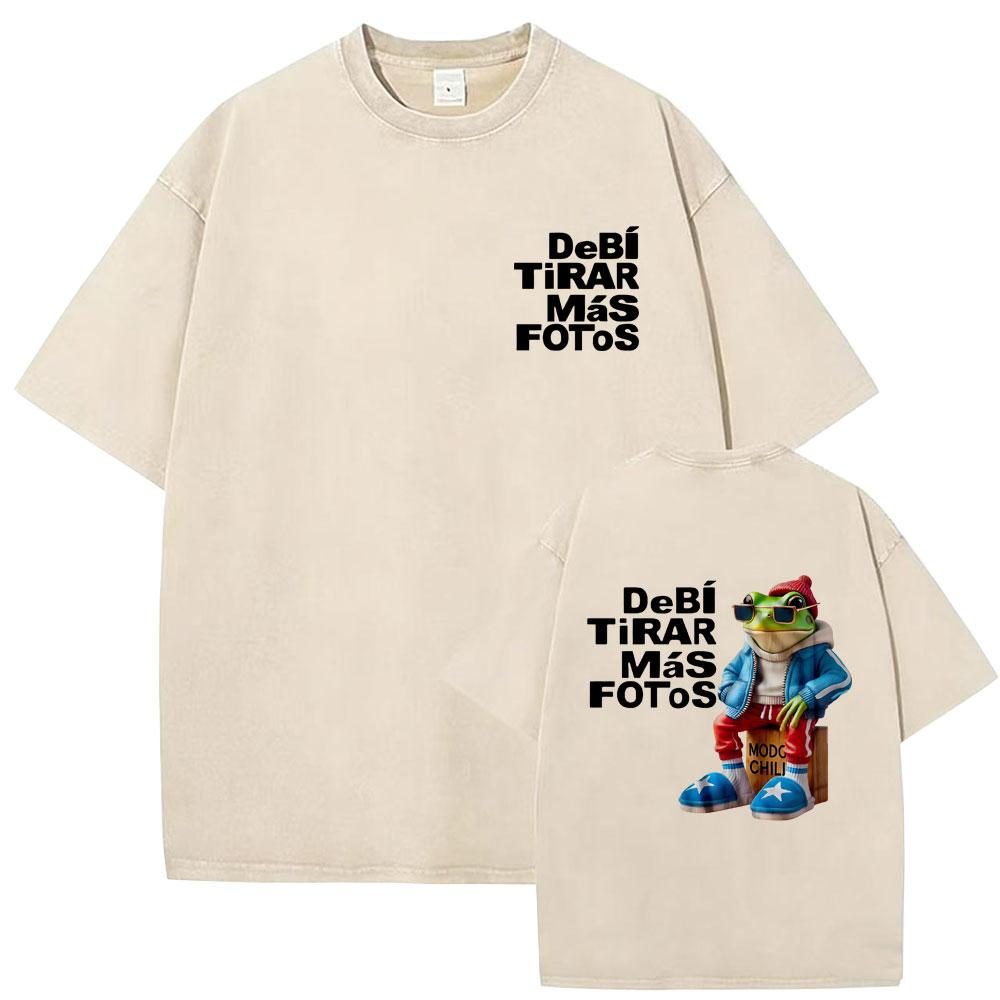 

Washed Vintage Rapper Bad Bunny Debi Tirar Mas Fotos DTMF World Tour Tshirt Men Hip Hop Fashion Oversized T Shirts Streetwear S
