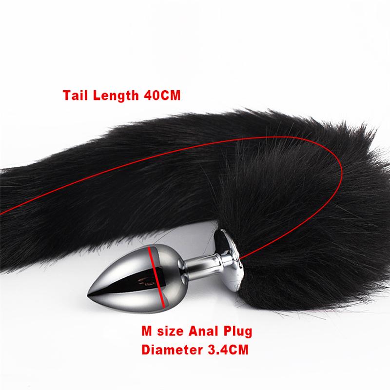 Sex Toys For Women 5Sizes Metal Butt Plug Fox Tail Intimates Accessorie Bdsm Anal Extender Dilator Erotic Games Goods For Adults