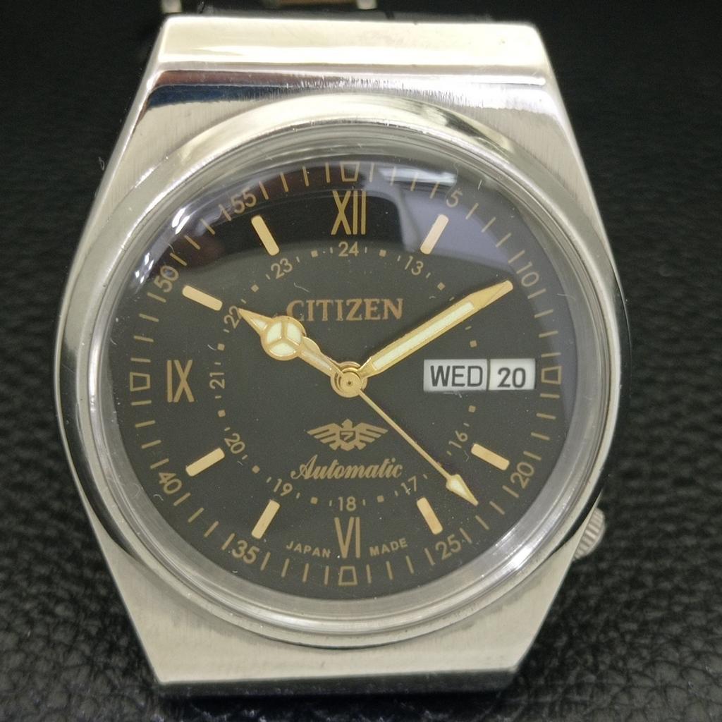 AUTOMATIC VINTAGE CITIZEN 8200 JAPAN MENS BLACK COLOR DIAL WATCH A500296-2 R151b-a500296
