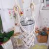Bohemian Hanging Bottle Net Bag Hollow Out Hand-woven Knitting Water Bottle Holder Cotton Rope Handmade