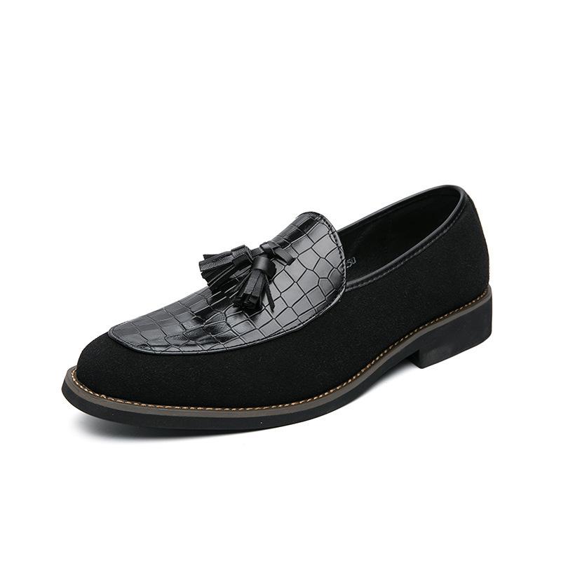 Men's Shoes Men's Four Seasons Large Size Fashion Casual Shoes British Style Tassel Foot Set Young Men's Small Leather Shoes