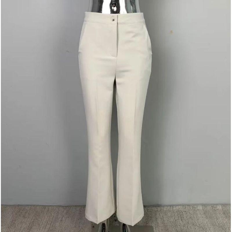 

Fashion Wind 2024 New Arrival Slim Fit Silm Slim Looking High Waist All-Matching Graceful Sexy Micro Pull Women s Casual Pants White M
