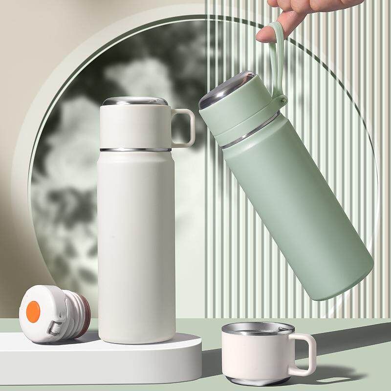 316 Large-Capacity Thermos Cup for Men, High-Looking Stainless Steel Water Cup for Women, One Lid, Dual Drinking Options, Customizable