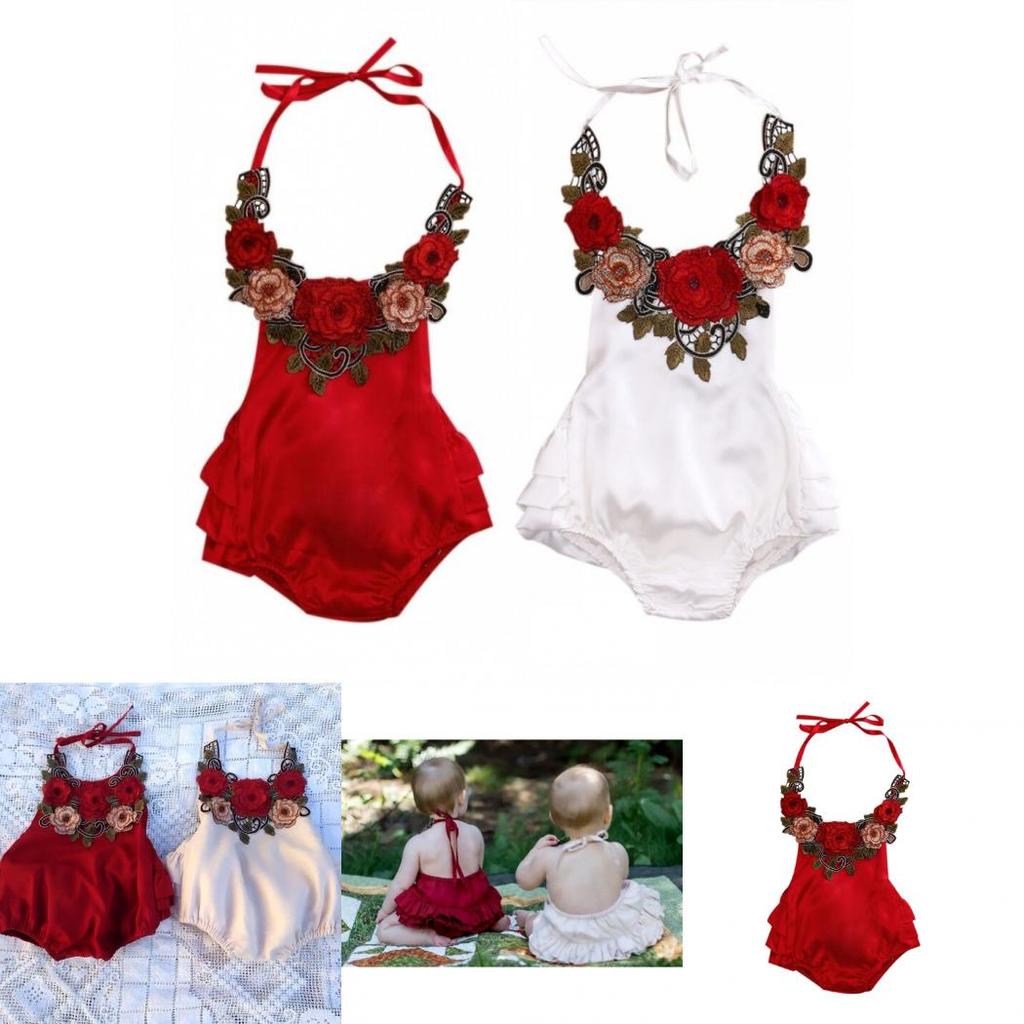 Adorable Toddler Baby Girl Flower Backless Romper Jumpsuit With Timeless Design