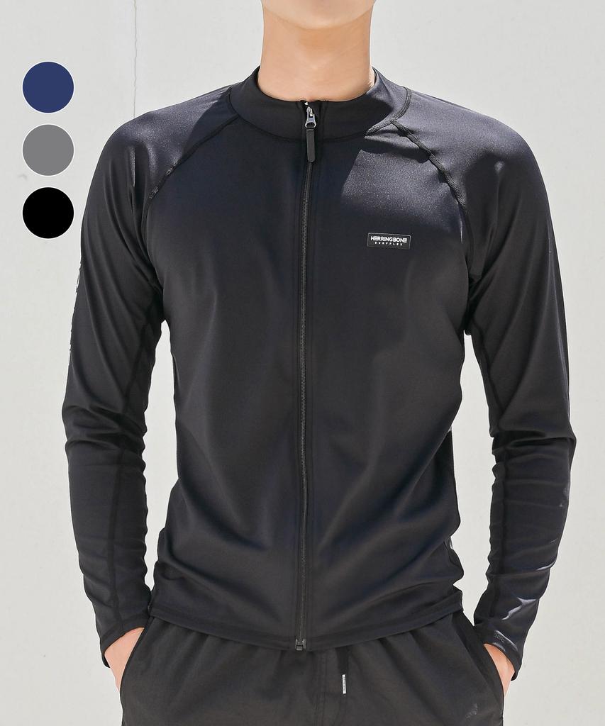 Helingbon Hive Men'S Activity Zip-Up Rash Guard (3 Colors) / Rf338M