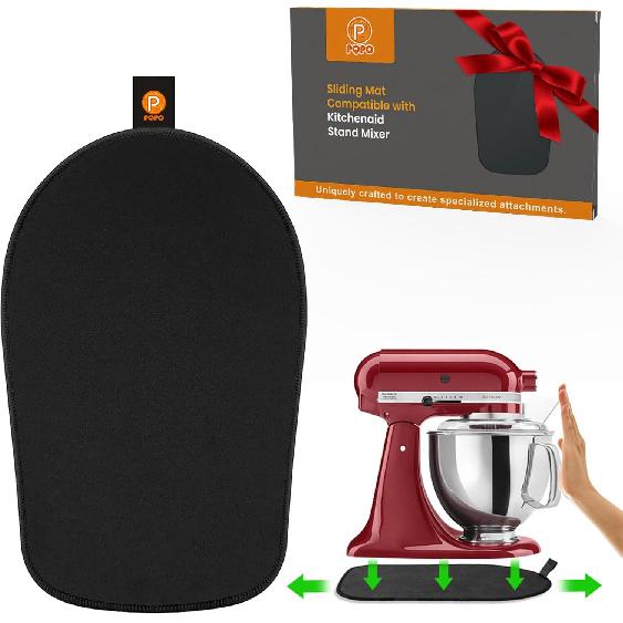 Mixer Sliding Mat Compatible with Kitchenaid 4.5-5 Quart Tilt-Head Stand Mixer, Slider Mat Compatible with 4.5 & 5 Quart Kitchenaid Mixer Accessories 4.5-5 Quart