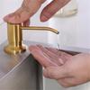 Stainless Steel Kitchen Sink Soap Dispenser Built in Pump Manual Press Detergent Liquid Dispenser with 111cm Tube/111ml Bottle
