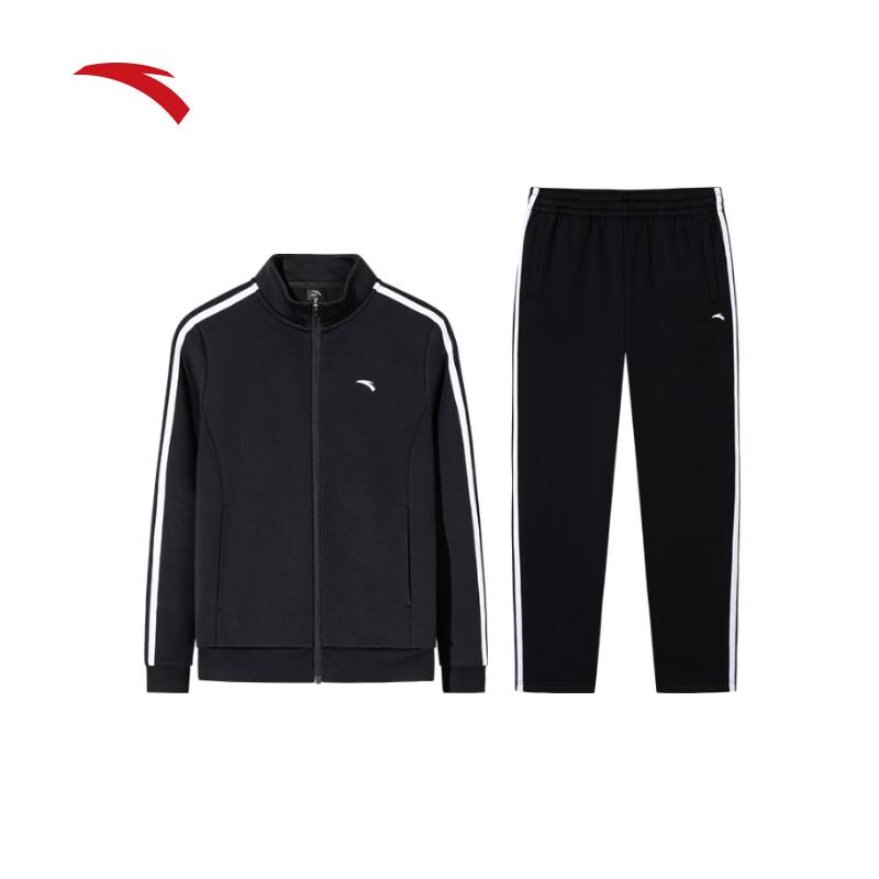 Anta Women s Easy-Care Fleece-Lined Knit Tracksuit Set M