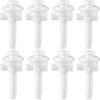 Jetec 2 Pieces Toilet Seat Screws Replacement Kit Plastic Bolts with Plastic Nuts and Washers Parts Kit for Fixing The Top Toilet Seat, White
