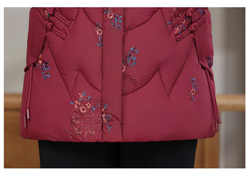 Grandma Winter Fashionable Warm Women's Thickened Mid-Aged & Elderly Autumn/Winter Cotton Jacket 2025