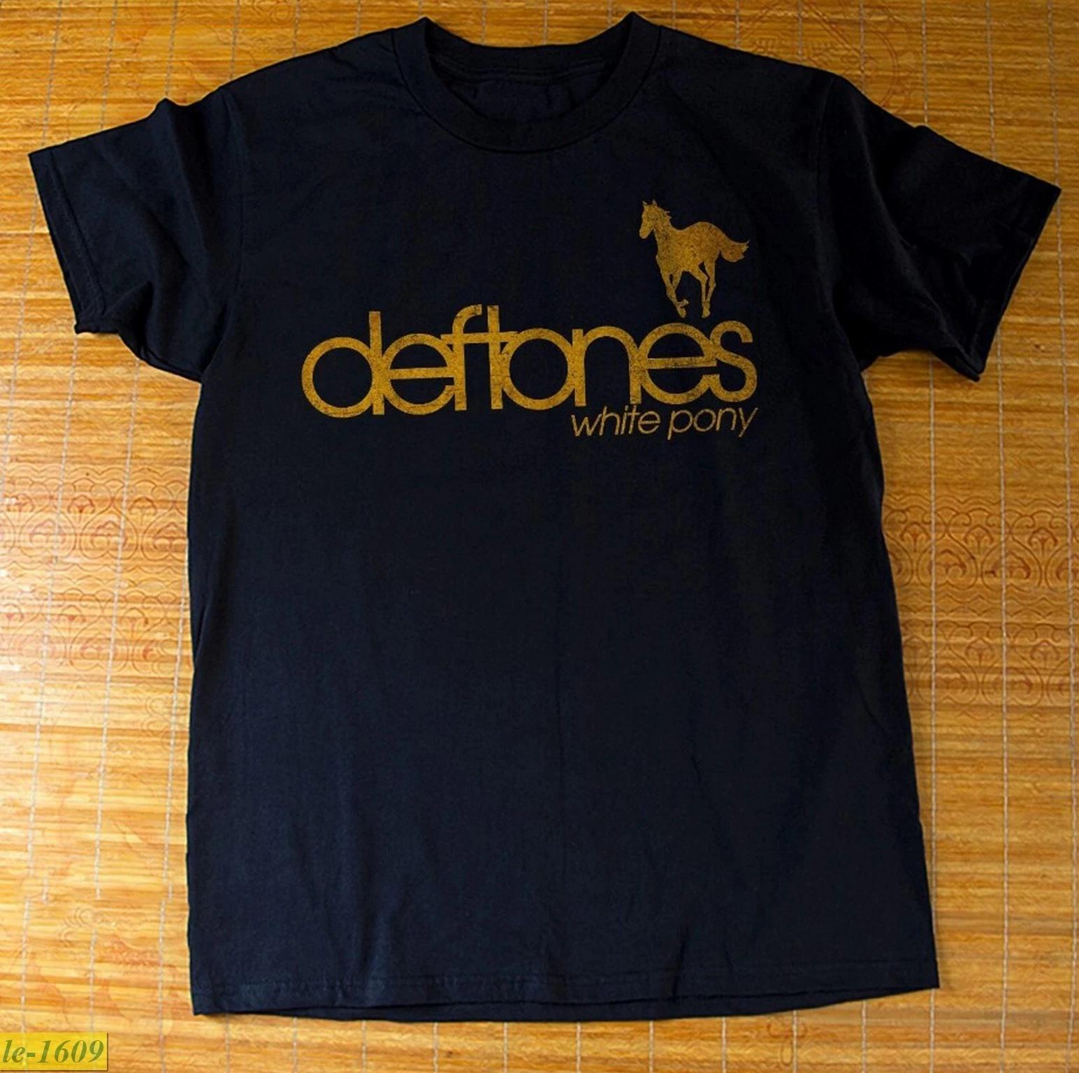 DEFTONES White Pony YellowWhite Logo Black Unisex T-shirt Size S-5XL S
