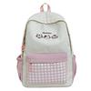Lightweight Large Capacity Backpack Plaid Student Schoolbag