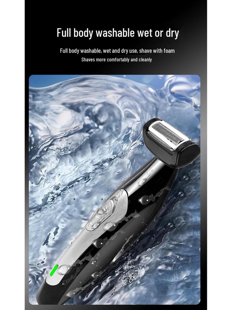 2024 USB Rechargeable Electric Back Shaver - Waterproof with Handle