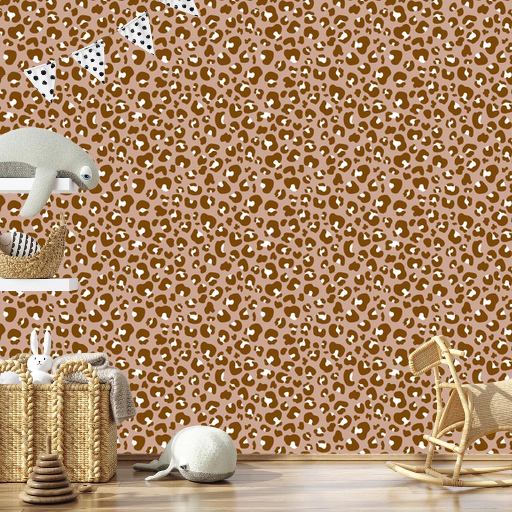 Animal Skin Wallpaper Beige, Orange and Ochre 50x1000