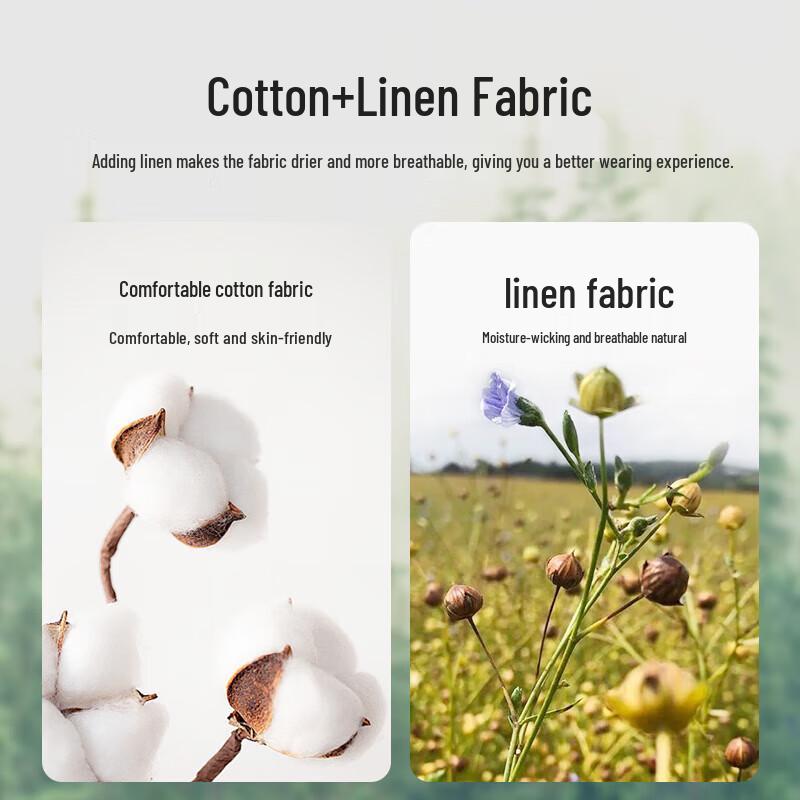 Seven Wolves Men's Linen Blend Straight-Leg Casual Pants