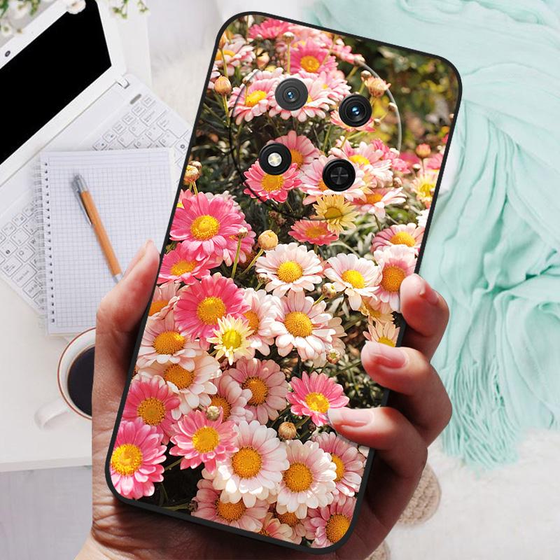 Custodia per Honor Magic7 Lite 5G Cool Black Silicone Morbido TPU Cover Posteriore Protettiva per Honor Magic 7 Lite 7Lite