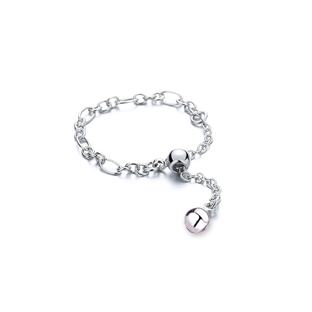 Trendy Sweet For Girls Punk Bead Chain Women Rings Finger Jewelry Korean Finger Rings Heart