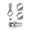 Engine Cooling Accessories Coolant Bypass Hose Barb Adapter Repair Stainless Clamps Lock Plate