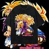 2026 Summer Dragon Ball Retro T-shirt Men Washed Cotton Oversize Super Saiyan Team Print Casual Unisex Kids Available Streetwear