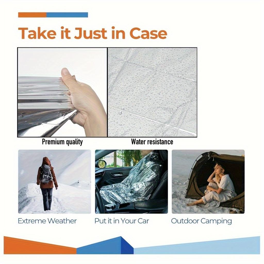 4/10pcs Emergency Thermal Blankets, 52" X 82", Outdoor Survival Equipment