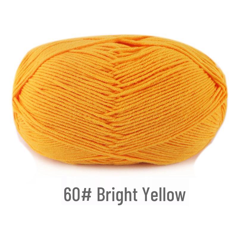 Su He 4-Strand Combed Cotton Yarn for Handmade Knitting: DIY Milk Cotton for Dolls, Cushions, and Blankets.
