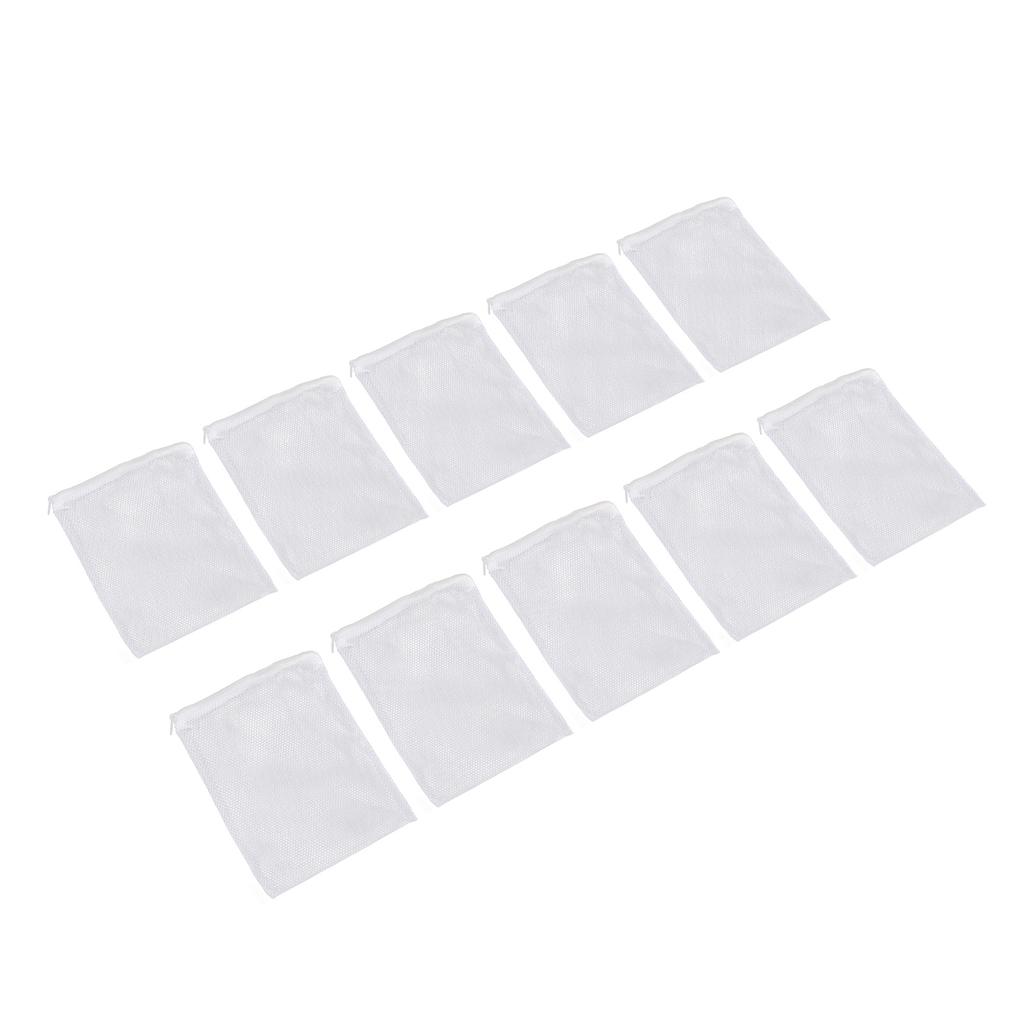 10PCS Aquarium Filter Bags Large Mesh Nylon Filter Bags with Zipper for Activated Carbon Ceramic