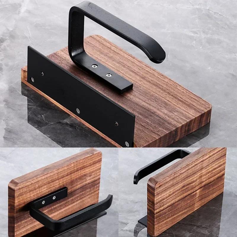 Wooden Toilet Paper Holder Bathroom Wall Mount WC Paper Phone Holder Shelf  Towel Roll Shelf Accessories Tissue box toilet Shelf
