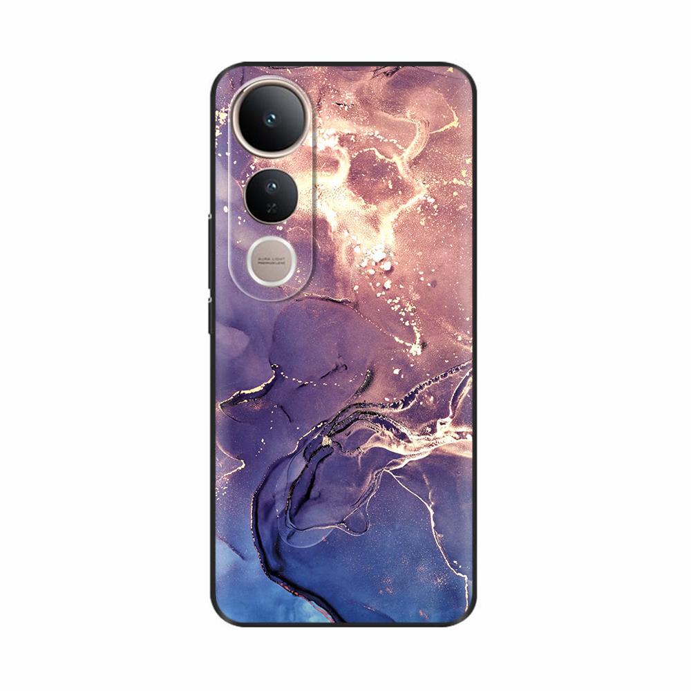 Fundas For Vivo V50 Lite 5G Popular Flowers Cartoon Soft Silicone Phone Back Cover For Vivo V50 V50 Lite 5G 4G Shell Casing Capa